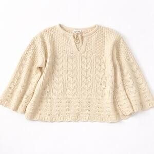 Lands’ End crochet boho light knit top with flared sleeves. Women’s size 2XL.